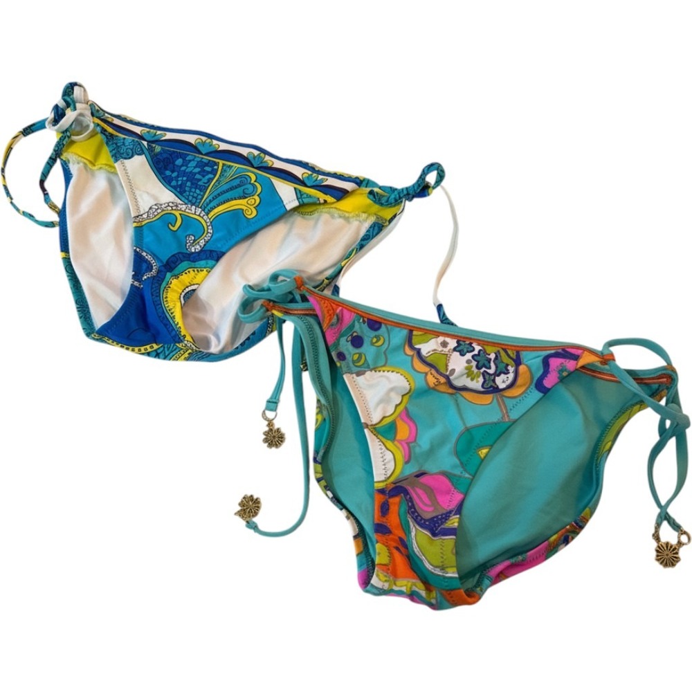 Trina Turk Sea Cove Tie Hipster & Ipanema" paisley bikini Swim Bikiniβ Bottom 6